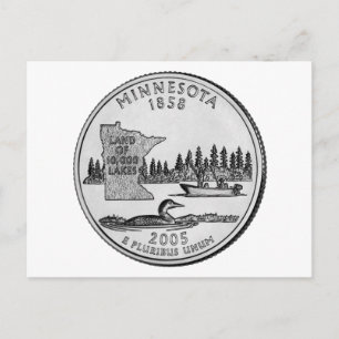 Minnesota State Quarter Postkarte