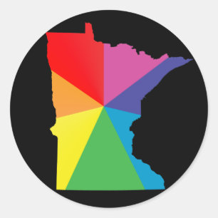 minnesota stolz. runder aufkleber