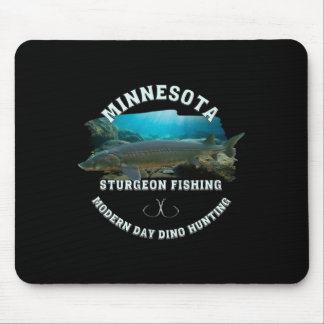 Minnesota Sturgeon Fischen Moderner Tag Dino Jagd Mousepad