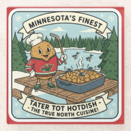 Minnesota Tater Tot Hotdish Retro Mascot Coaster Glasuntersetzer
