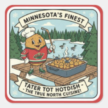 Minnesota Tater Tot Hotdish Retro-Maskottchen-Aufk