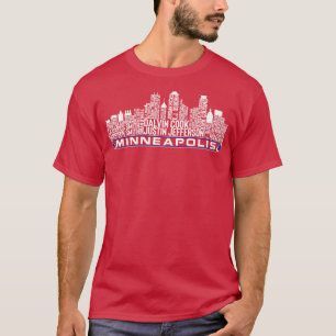 Minnesota Team 23 Spieler Roster Minneapolis Stadt T-Shirt