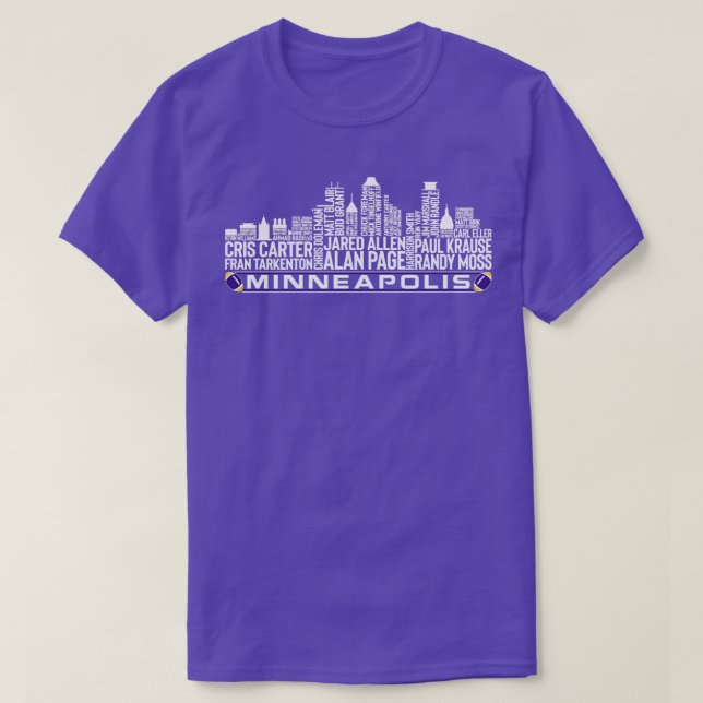 Minnesota Team All Time Legends Minneapolis Stadt T-Shirt (Design vorne)