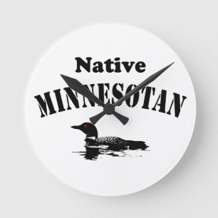 Minnesota themed wall clocks runde wanduhr