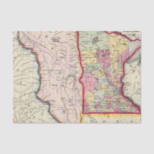 Minnesota und Dacotah Seidenpapier
