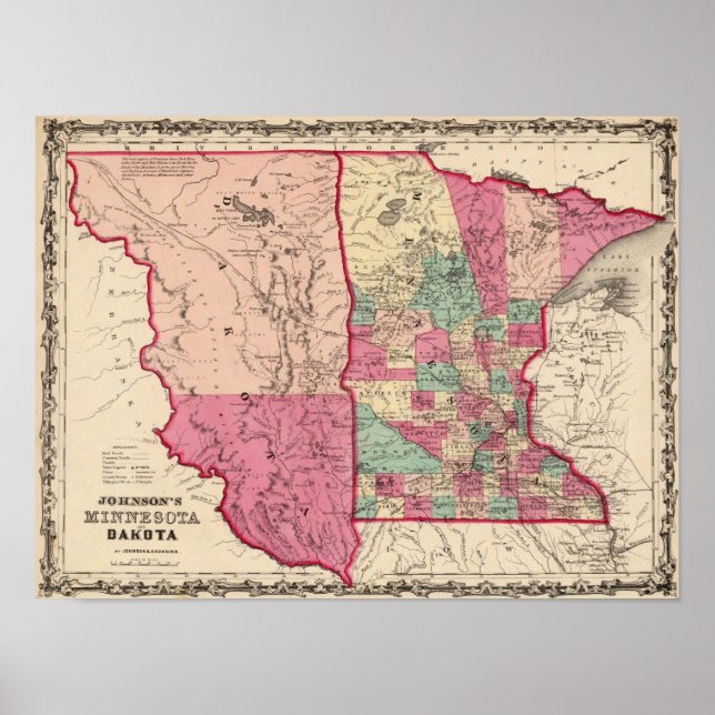 Minnesota und Dakota Poster (Vorne)