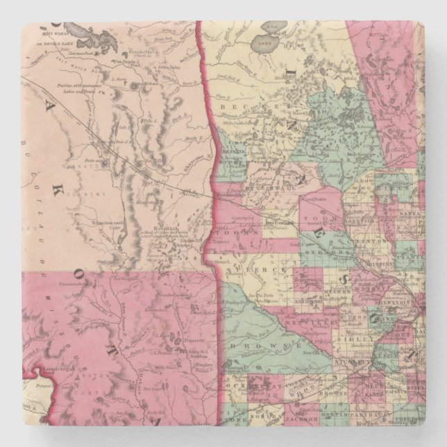 Minnesota und Dakota Steinuntersetzer (Vorderseite)