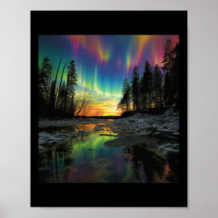 Minnesota Urlaub Nordlichter Camping Wandern Souve Poster