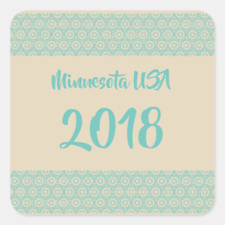 Minnesota USA 2018 Quadrataufkleber Quadratischer Aufkleber