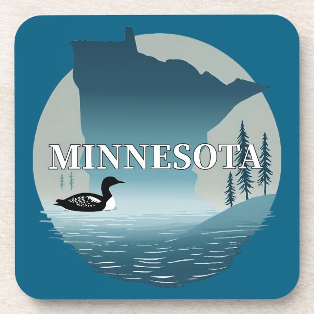 Minnesota USA Getränkeuntersetzer (Vorderseite)