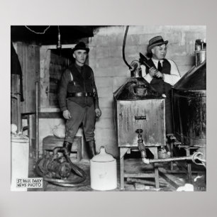 MINNESOTA VERBOT MOONSHINE BUST POSTER