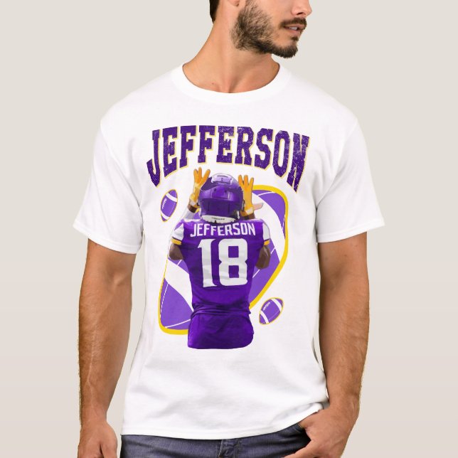 Minnesota Vikings Jefferson Jersey NFL Football T-Shirt (Vorderseite)