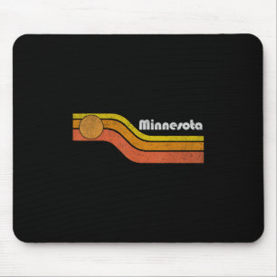 Minnesota - Vintage Männer Frauen 70er 80er Grafik Mousepad