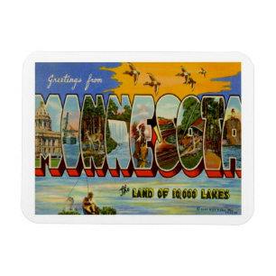 Minnesota Vintage Reise Magnet