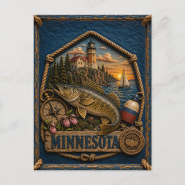 Minnesota Vintage Reise Postkarte