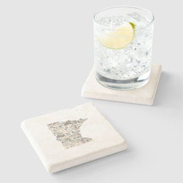 Minnesota Vintager Staat Diagramm Steinuntersetzer