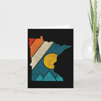 Minnesota Vintager Staat Karte Bergsee-Zauber