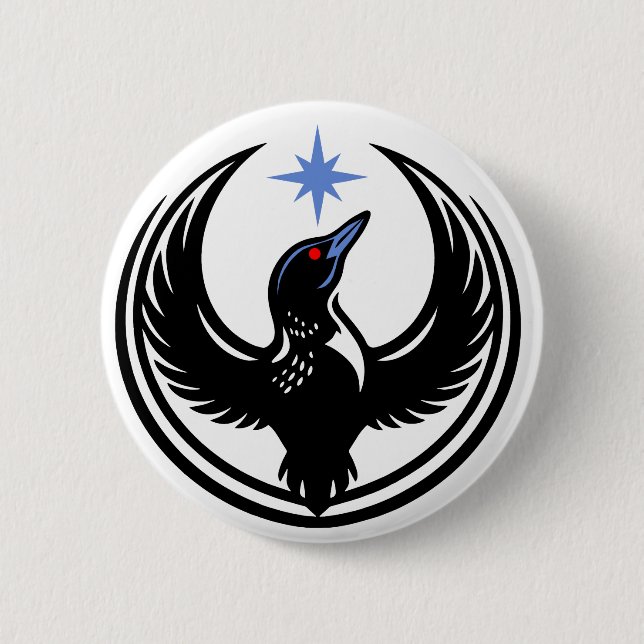 Minnesota-Vogel-Seetaucher-Protest Button (Vorderseite)
