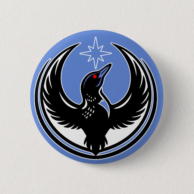Minnesota-Vogel-Seetaucher-Protest Button (Vorderseite)