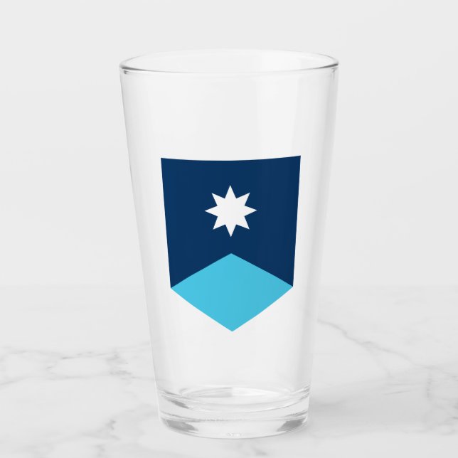 Minnesota-Wappen Glas (Vorderseite)