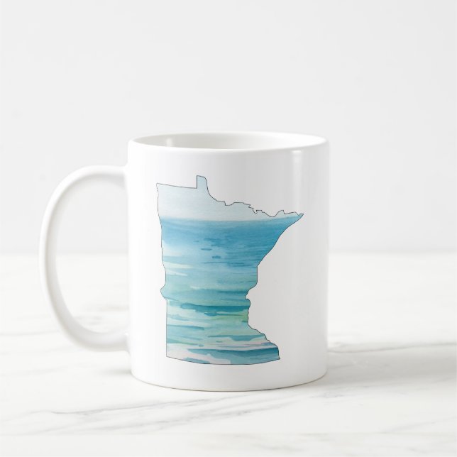 Minnesota Watercolor See-Tasse Kaffeetasse (Links)