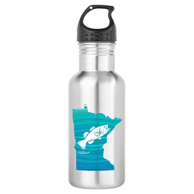 Minnesota Wave Angeln Edelstahlflasche (Vorderseite)