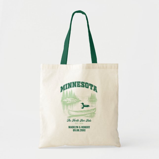Minnesota Wedding Welcome Bag, State Love Tragetasche (Vorne)