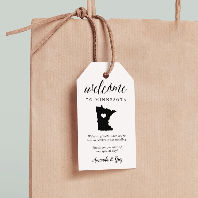 Minnesota Wedding Welcome Geschenkanhänger (Von Creator hochgeladen)