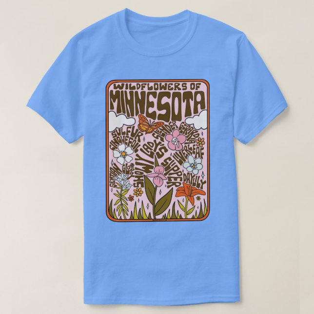 Minnesota-Wildblumen T-Shirt (Design vorne)