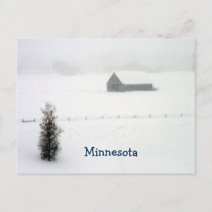 Minnesota-Winter-Postkarte Postkarte