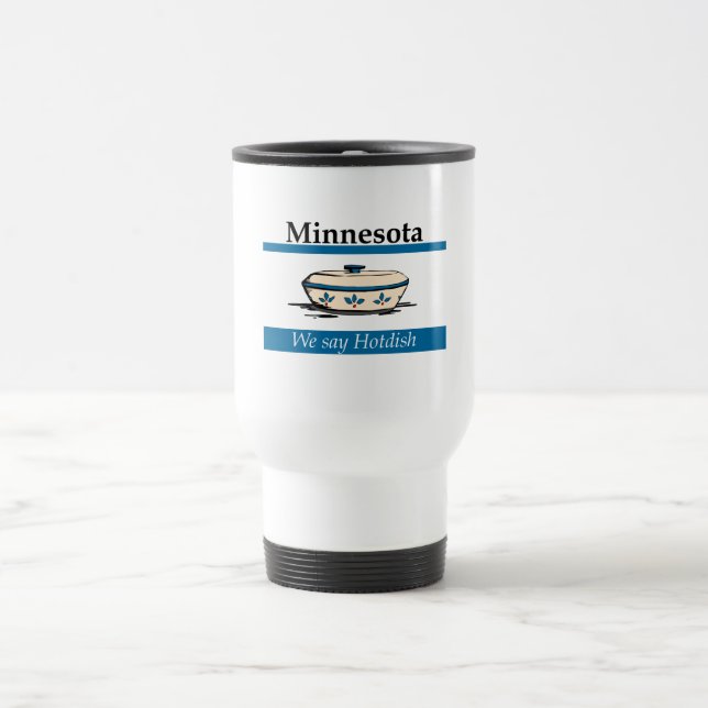 Minnesota: Wir sagen Hotdish Reisebecher (Mittel)