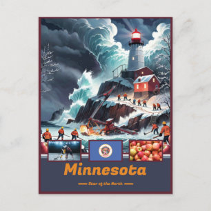 Minnesota Wunder & Motto Postkarte