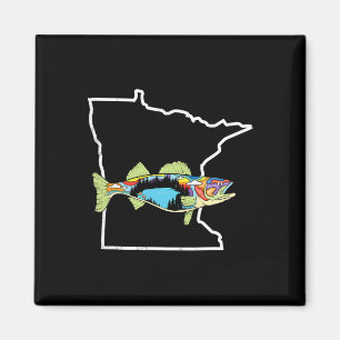 Minnesota Zander-Angeln Süßwasser-Angler Wal Magnet