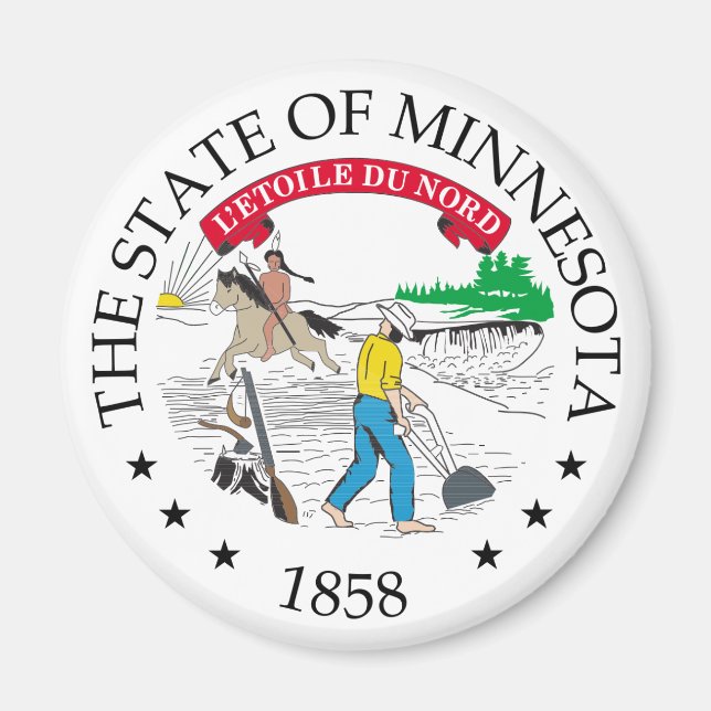 Minnesota-Zeichen Magnet (Vorne)