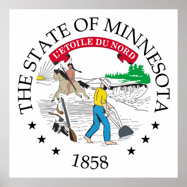 Minnesota-Zeichen Poster (Vorne)