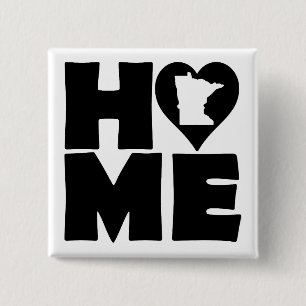 Minnesota Zuhause Heart Staat Button Abzeichen But