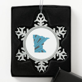 Minnesota-Zuhause Schneeflocken Zinn-Ornament