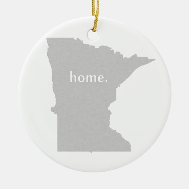 Minnesota-Zuhause-Silhouette-Staatskarte Keramikornament (Vorne)