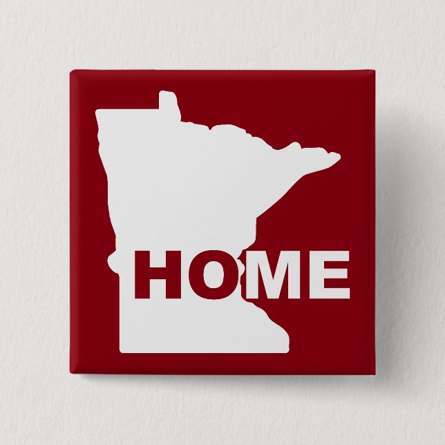 Minnesota Zuhause weg vom Staat Button Abzeichen B (Vorderseite)