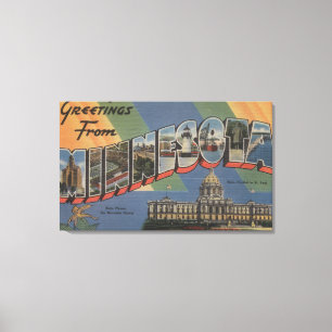 MinnesotaLarge Buchstabe ScenesMinnesota Leinwanddruck