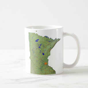 Minnesotan Flag + Map-Tasse Kaffeetasse