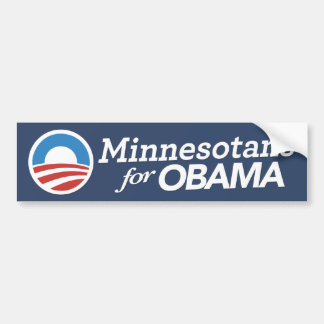Minnesotans für Obama-Autoaufkleber Autoaufkleber