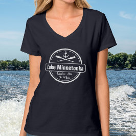 Minnetonka-Minnesota-Ankerstadt und Name T-Shirt
