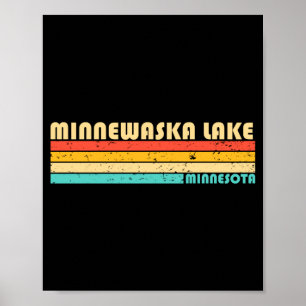 Minnewaska-See Minnesota lustiger Angel-Camping Poster