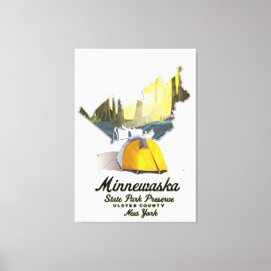 Minnewaska Staat Park New York Reiseplakat. Leinwanddruck