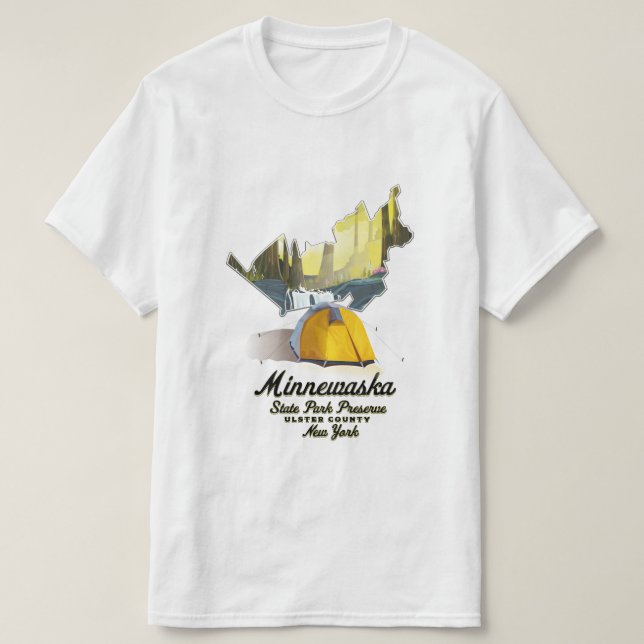 Minnewaska Staat Park New York Reiseplakat. T-Shirt (Design vorne)