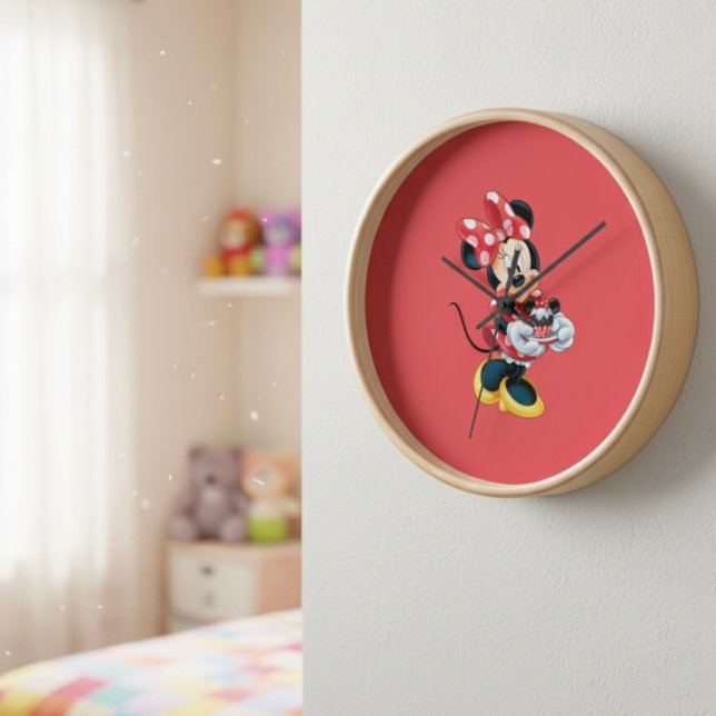 Minnie Clock Runde Wanduhr (Von Creator hochgeladen)
