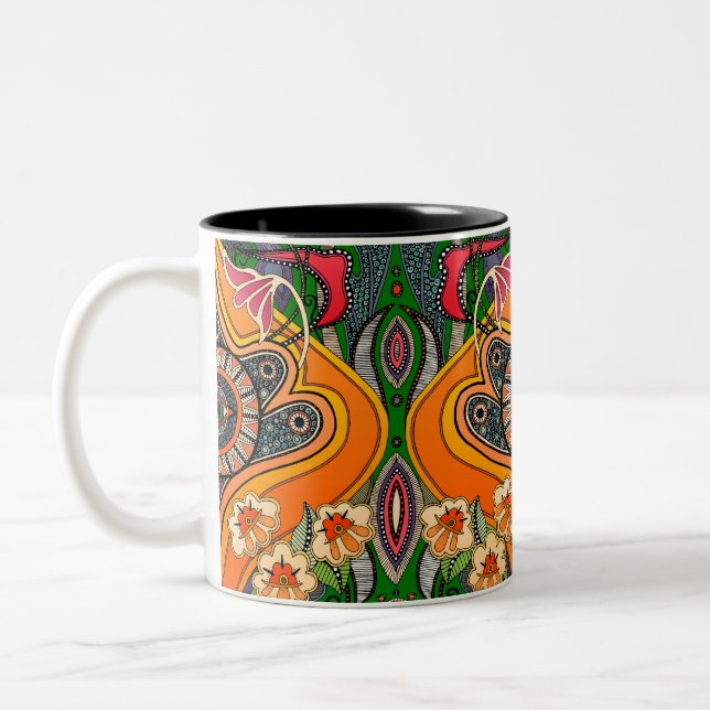 MINNIE grüne Zwei-Tone-Kaffee-Tasse Zweifarbige Tasse (Links)