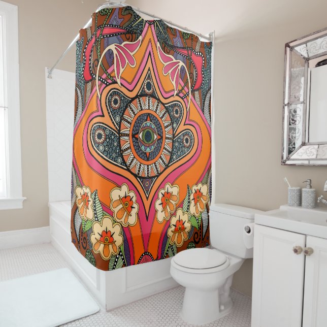 MINNIE Henna Duschvorhang (Beispiel)