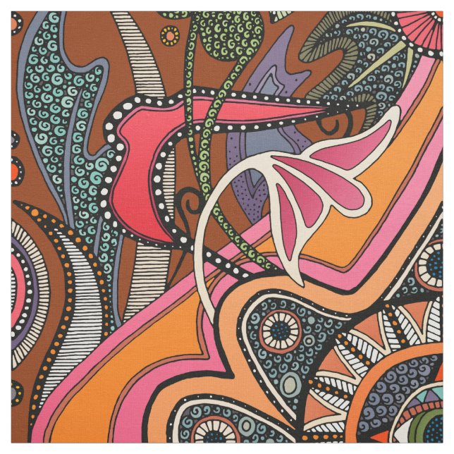 MINNIE henna Fabric Stoff (Muster)